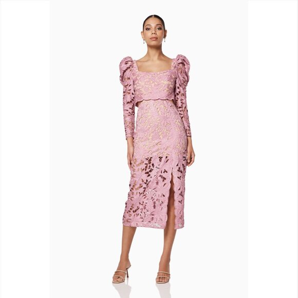 NWT ELLIATT PINK COURT LACE DRESS - Picture 6 of 6